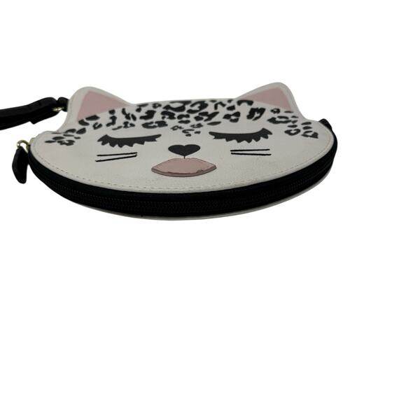 Luv Betsey By Betsey Johnson Leopard Print Cat Face Wristlet Bag Coin Purse 99 - Picture 9 of 10